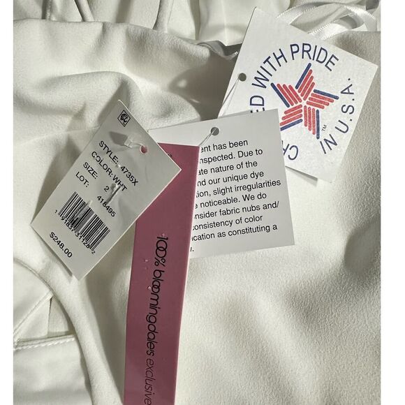 AQUA Cut Out Maxi Gown Women's 2 White Sleeveless Bandeau Neck Side Slit NWT - Picture 6 of 7